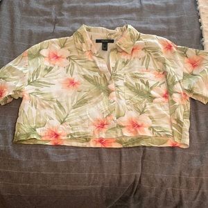 Forever 21 Cropped Hawaiian shirt